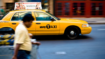 The classic yellow NYC cab