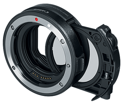 Canon Drop-In Filter Mount Adapter EF-EOS R with Drop-In Circular Polarizing Filter A