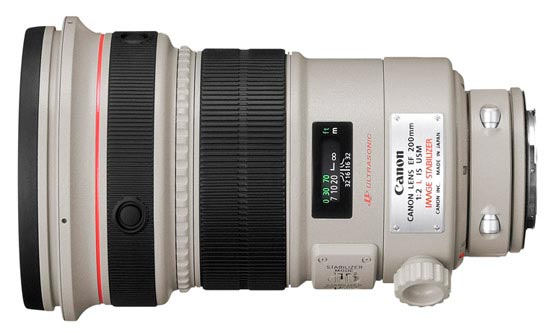 Canon EF 200mm F2 L IS USM on Lensora (www.lensora.com)