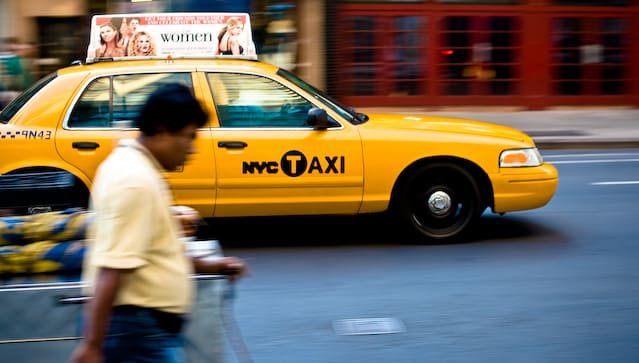 The classic yellow NYC cab (picture taken with Canon EOS 1D Mark III and Canon EF 50mm F1.4 USM )